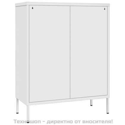 Шкаф с чекмеджета, бял, 80х35х101,5 см, стомана