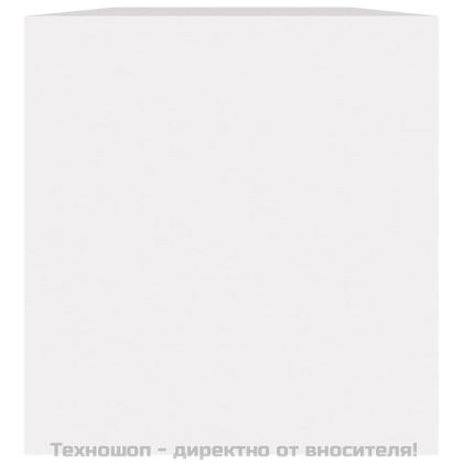 Шкаф за винилови плочи, бял, 71x34x36 см, инженерно дърво