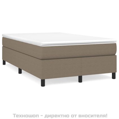 Боксспринг легло с матрак, таупе, 120x200 см, плат
