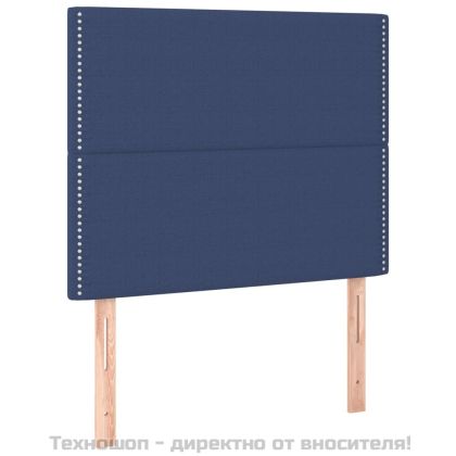 Боксспринг легло с матрак, синьо, 120x200 см, плат