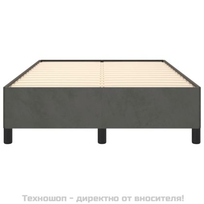 Рамка за легло без матрак, тъмносива, 120x200 см, кадифе