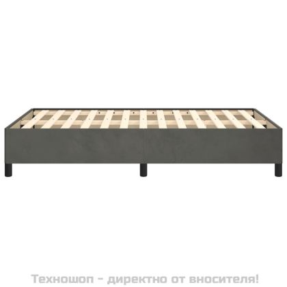 Рамка за легло без матрак, тъмносива, 120x200 см, кадифе