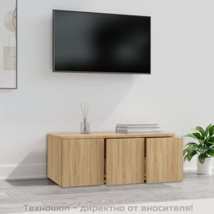 ТВ шкаф, дъб сонома, 80x34x30 см, инженерно дърво