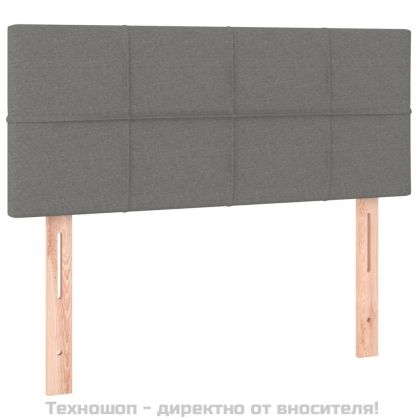 Горна табла за легло, тъмносива, 100x5x78/88 см, плат