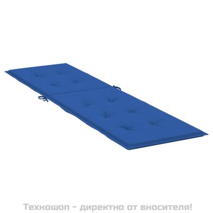 Възглавница за стол шезлонг кралско синя (75+105)x50x4 см