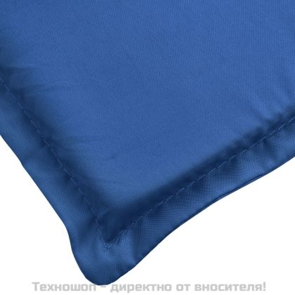Възглавница за стол шезлонг кралско синя (75+105)x50x4 см