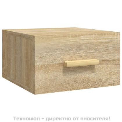 Нощни шкафчета за стенен монтаж, 2 бр, сонома дъб, 35x35x20 см