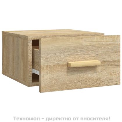 Нощни шкафчета за стенен монтаж, 2 бр, сонома дъб, 35x35x20 см