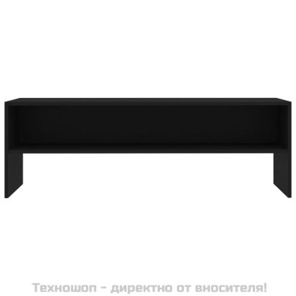 ТВ шкаф, черен, 120x40x40 см, инженерно дърво