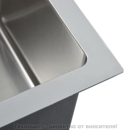 Ръчно изработена кухненска мивка, неръждаема стомана