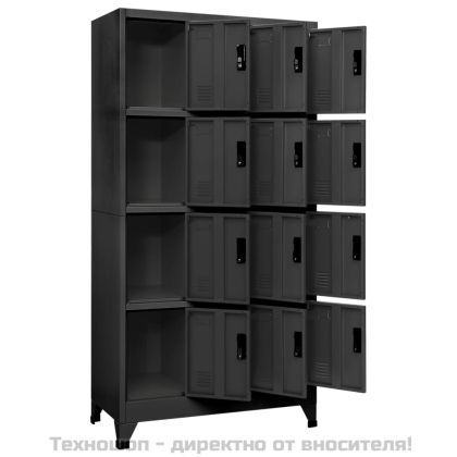 Заключващ се шкаф, антрацит, 90x45x180 см, стомана