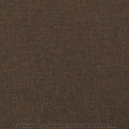 Рамка за легло без матрак, тъмнокафява, 90x200 см, плат