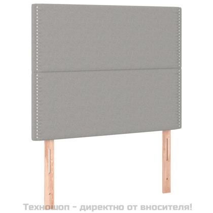 Боксспринг легло с матрак, светлосиво, 100x200 см, плат