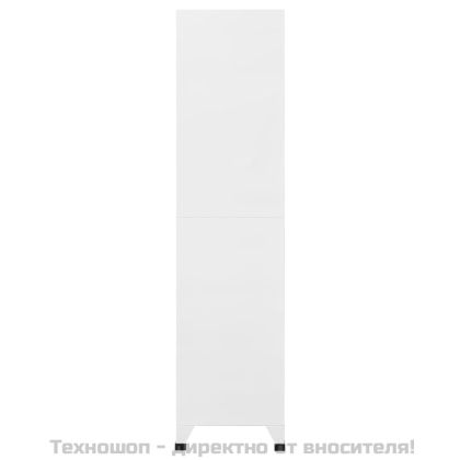 Заключващ се шкаф светлосиво и тъмносиво 90x45x180 см стомана