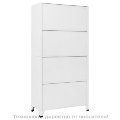 Заключващ се шкаф светлосиво и тъмносиво 90x45x180 см стомана