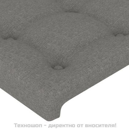 Горна табла за легло, тъмносива, 90x5x78/88 см, плат