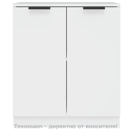 Сайдборд, бял, 60x30x70 см, инженерно дърво