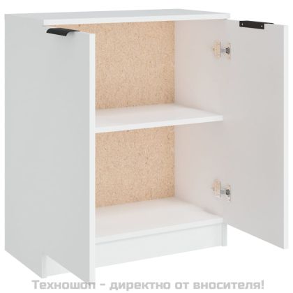 Сайдборд, бял, 60x30x70 см, инженерно дърво