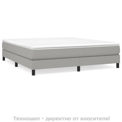 Боксспринг легло с матрак, светлосиво, 180x200 см, плат
