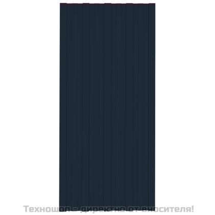 Покривни панели 12 бр поцинкована стомана антрацит 100х45 см