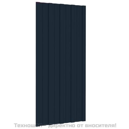 Покривни панели 12 бр поцинкована стомана антрацит 100х45 см