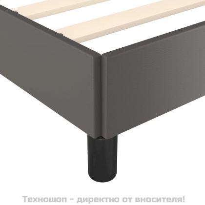 Рамка за легло с табла без матрак, сива, 140x190 см