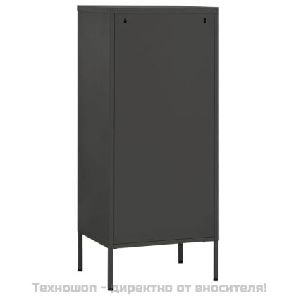 Шкаф за съхранение, антрацит, 42,5x35x101,5 см, стомана