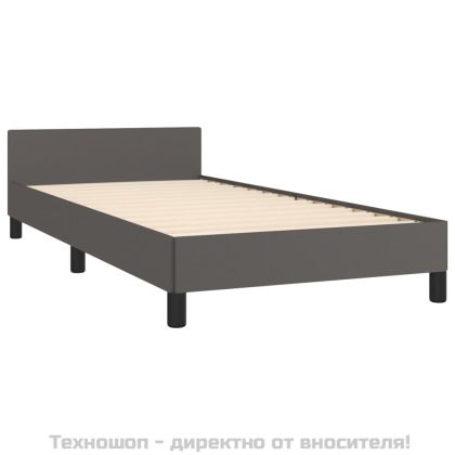 Рамка за легло с табла без матрак, сива, 80x200 см