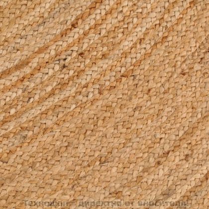 Плетен килим от юта, 240 см, кръгъл