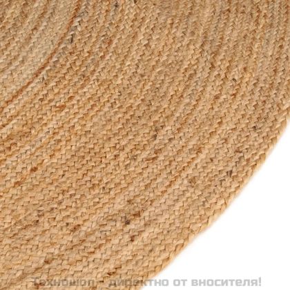 Плетен килим от юта, 240 см, кръгъл