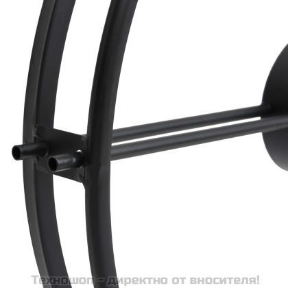 Стенен часовник, черен, 52 см, желязо