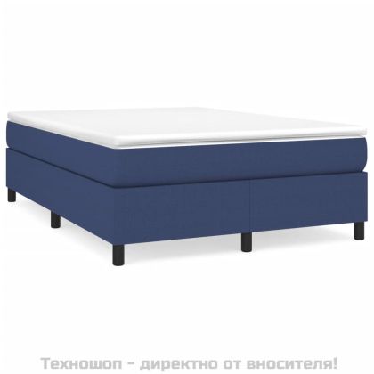 Рамка за легло с пружини, синя, 140x200 см, плат