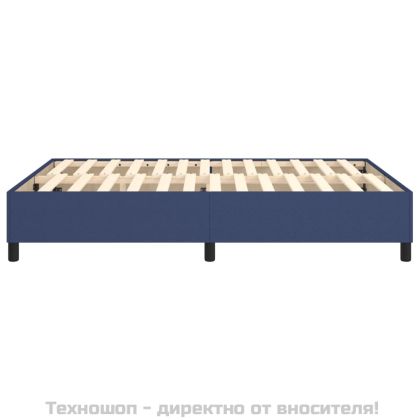 Рамка за легло с пружини, синя, 140x200 см, плат