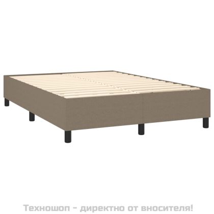 Рамка за легло с пружини, таупе, 140x200 см плат