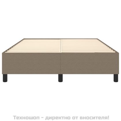 Рамка за легло с пружини, таупе, 140x200 см плат