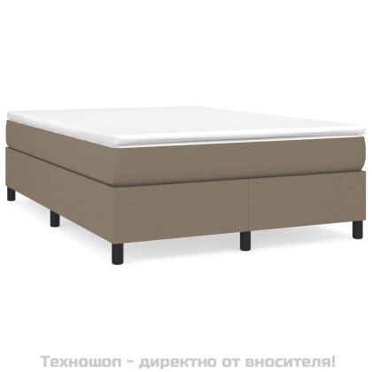 Боксспринг легло с матрак, таупе, 140x200 см, плат