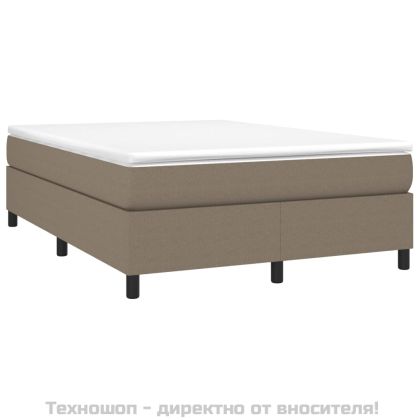Боксспринг легло с матрак, таупе, 140x200 см, плат