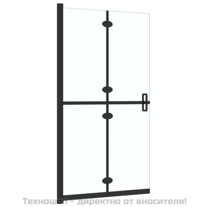 Сгъваема стена за душ с прозрачно ESG стъкло, 100x190 см