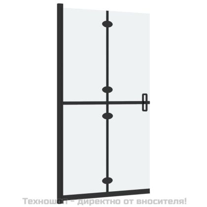 Сгъваема стена за душ с матирано ESG стъкло, 90x190 см