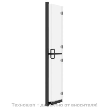 Сгъваема стена за душ с матирано ESG стъкло, 90x190 см