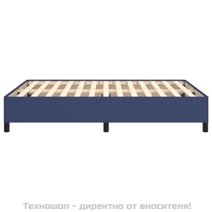 Рамка за легло без матрак, синя, 140x200 см, плат