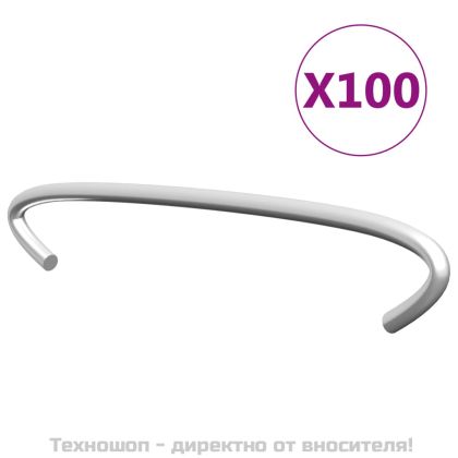 Куки за габиони, 100 бр, поцинкована стомана, 10 см