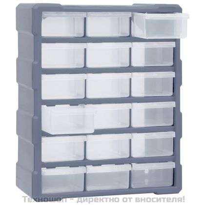 Шкаф органайзер с 18 средни чекмеджета, 38x16x47 см