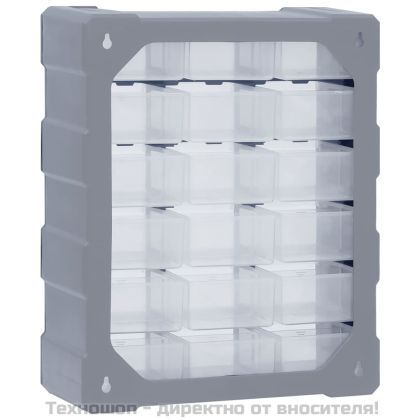 Шкаф органайзер с 18 средни чекмеджета, 38x16x47 см