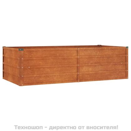 Градинска повдигната леха ръждив 160x80x45 см кортенова стомана