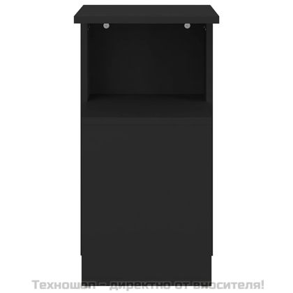 Странична маса, черна, 36x30x56 см, инженерно дърво