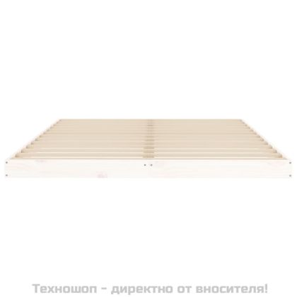 Рамка за легло, бяла, 140х200 см, бор масив