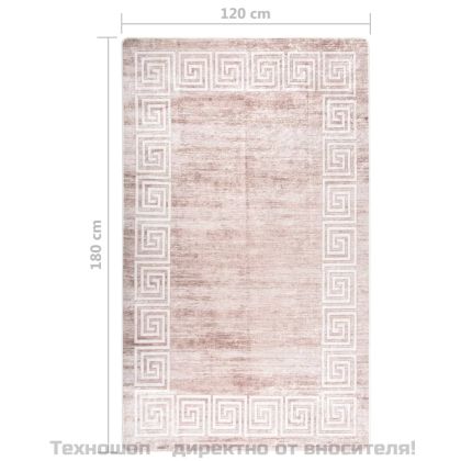 Килим, миещ се, 120x180 см, бежов, противоплъзгащ