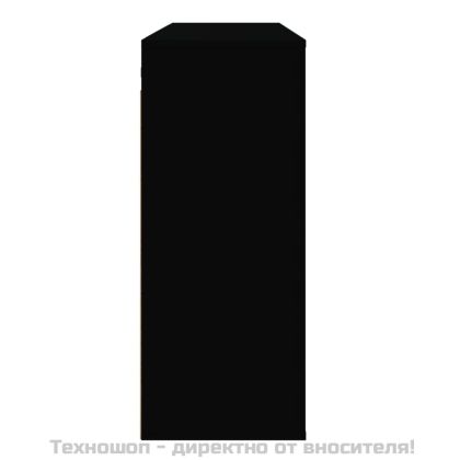Стенен шкаф, черен, 80x33x80 см, инженерно дърво