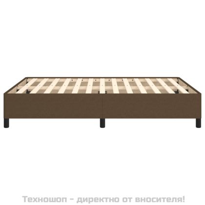 Рамка за легло без матрак, тъмнокафява, 140x200 см, плат